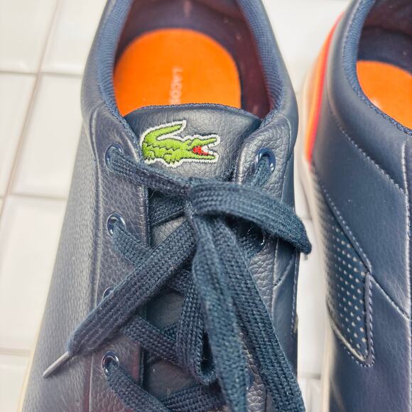 Lacoste 4HND.15 116 1 Casual Sport Men's Shoes Sz 11.5 Blue/Orange - Picture 5 of 10